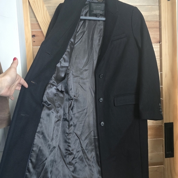 J.Crew topcoat Melton Wool by Manifatara di carnignano Italy Winter Long Coat - Picture 10 of 15